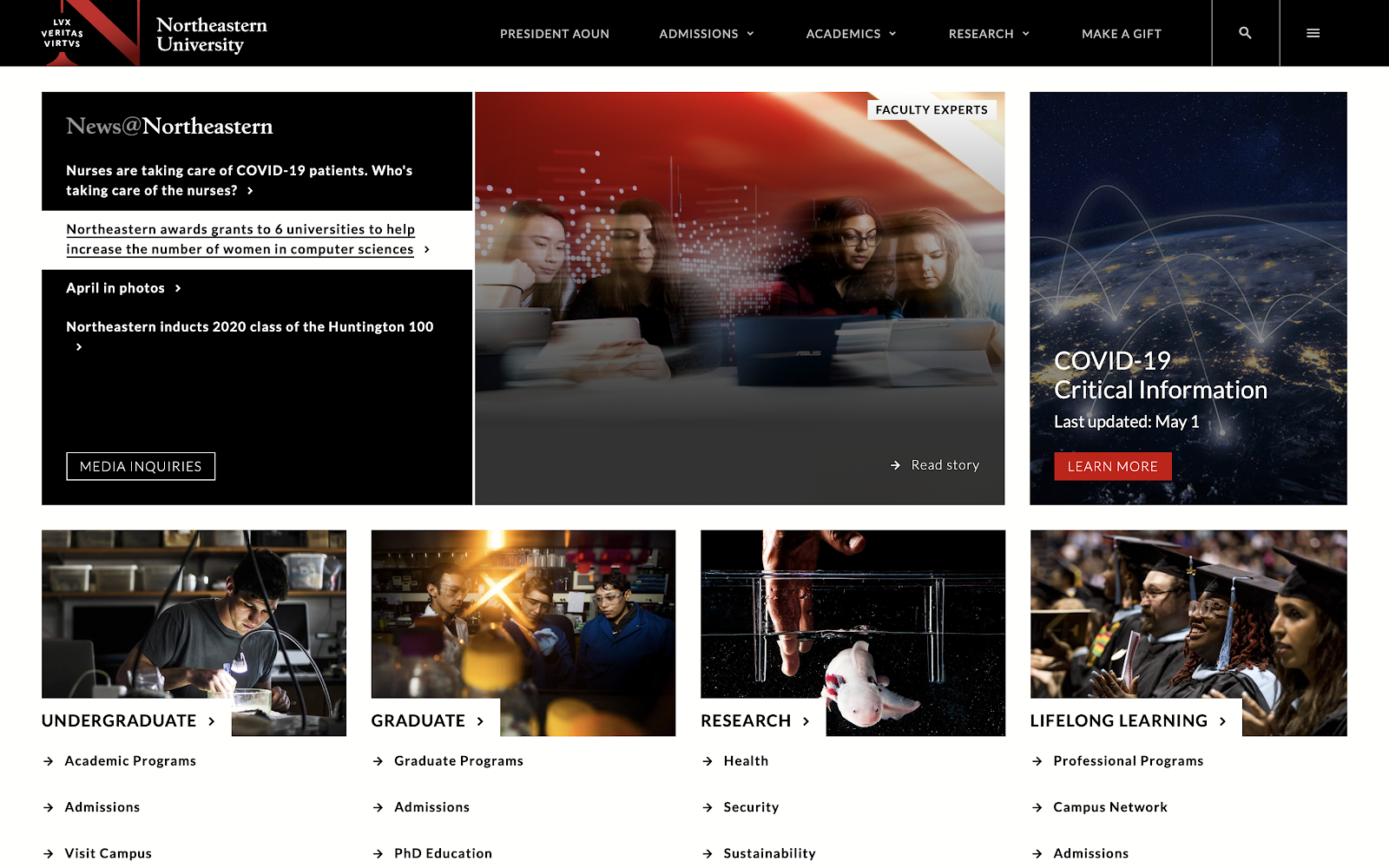 Northeastern University homepage